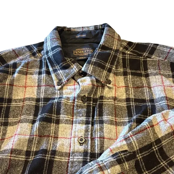 Fireside by Pendleton Plaid Flannel Shirt Men’s XL - Picture 2 of 6
